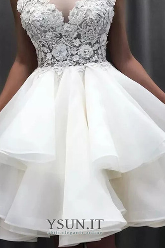 Abito da sposa Naturale Profondo scollo a v Applique Non Specificato - Pagina 4