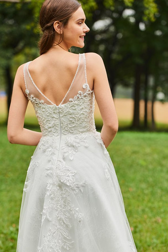 Abito da sposa a linea Breve treno Corpo a pera Senza Maniche Caduta - Pagina 6