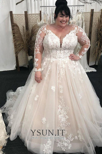 Abito da sposa All Aperto Collo drappeggiato Formale Treno di spazzata - Pagina 1