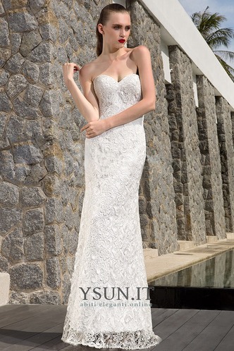 Abito da sposa all'aperto Con Giacca Cuore Pizzo Primavera Lungo - Pagina 3