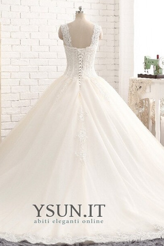 Abito da sposa Schiena Nuda Pizzo Overlay Senza Maniche Con spalline larghe - Pagina 2