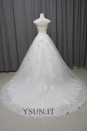 Abito da sposa Farfalla Ornamento Estate in pizzo Super A-Line Buco della serratura - Pagina 5