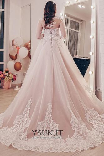 Abito da sposa all'aperto Lungo Piccola t Allacciato Applique Impero - Pagina 2