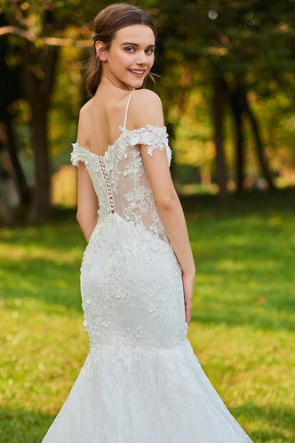 Abito da sposa Non Specificato Tubino moda Bottone Maniche Corte Shiena Sheer - Pagina 5