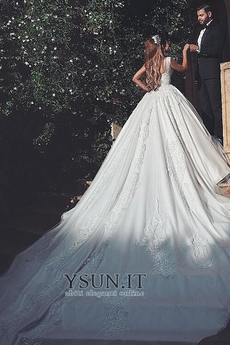 Abito da sposa Pudica Autunno Spiaggia a linea Applique Formale - Pagina 3