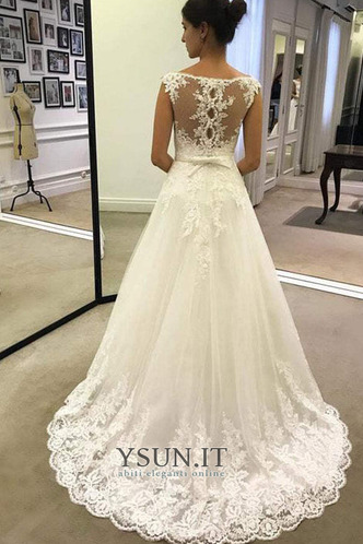 Abito da sposa Pizzo Overlay Fuori dalla spalla All Aperto Bottone - Pagina 2