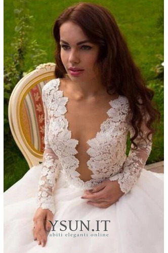 Abito da sposa Pizzo Bottone Naturale Quanto A-Line Estate - Pagina 3