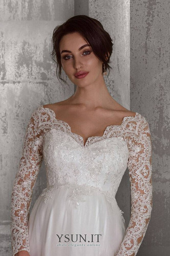 Abito da sposa Premaman All Aperto Bendaggio Illusione maniche Autunno - Pagina 3