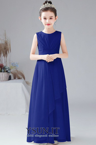Abito cerimonia bambina Collo drappeggiato Chiffon Piccola t Gonna lunga Farfalla Ornamento - Pagina 11
