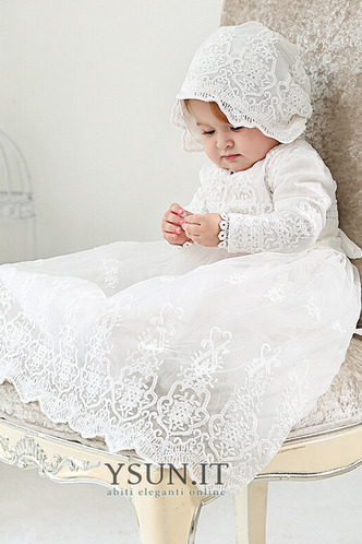 Abito cerimonia bambina Maniche Lunghe Lace Coperta Estate Naturale in pizzo - Pagina 6