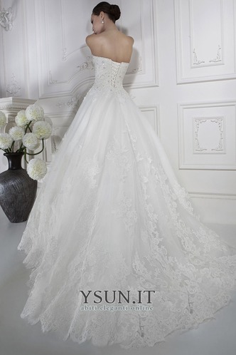 Abito da sposa Tulle Cuore A-Line Gonna lunga Primavera Formale - Pagina 2