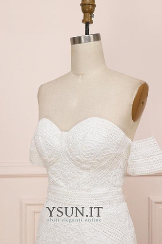 Abito da sposa Lungo Lace Coperta Naturale Primavera Spacco Anteriore - Pagina 6