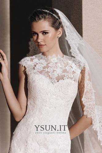 Abito da sposa Gilet Senza Maniche Chiesa A-Line Cuore unbacked - Pagina 3