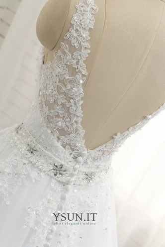 Abito da sposa Non Specificato Naturale Pizzo Overlay Romantici Perline - Pagina 5