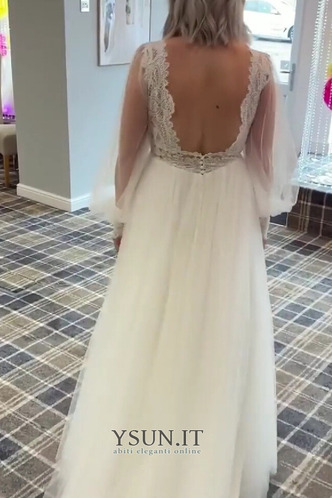 Abito da sposa Schiena Nuda Tulle Clessidra Previsione Naturale Autunno - Pagina 2