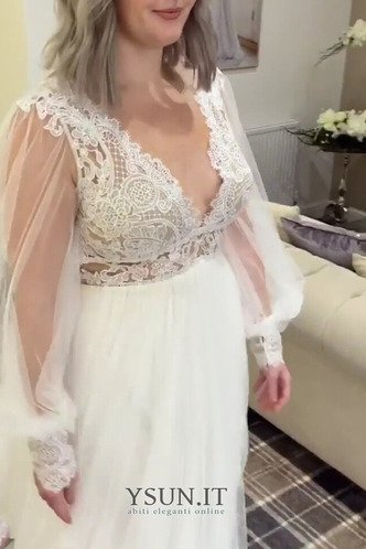 Abito da sposa Schiena Nuda Tulle Clessidra Previsione Naturale Autunno - Pagina 5