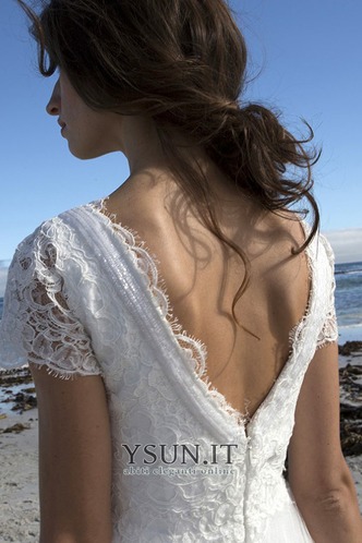 Abito da sposa Quanto Spiaggia Applique A-Line Lungo Estate - Pagina 2