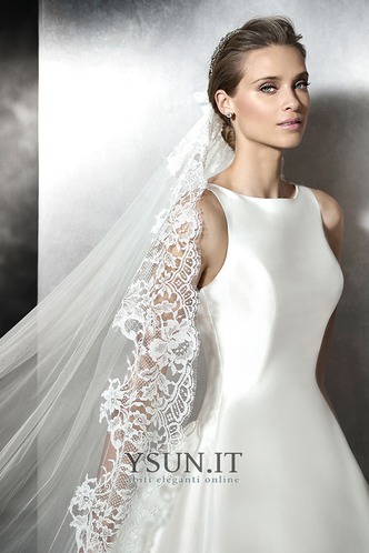 Abito da sposa Increspato Alta Coperta Chiesa Senza Maniche decorato - Pagina 3