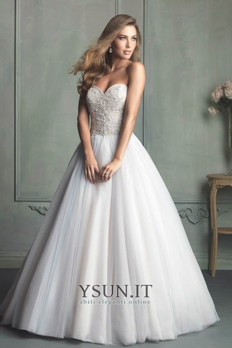 Abito da sposa Senza Maniche Ball Gown Chiesa Cuore Schiena Nuda Naturale - Pagina 1