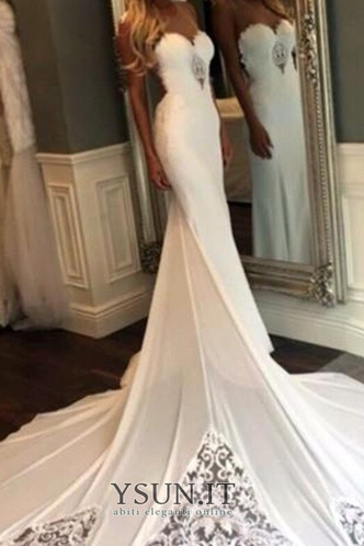 Abito da sposa Autunno completo Bateau Lungo Schiena Nuda Non Specificato - Pagina 3