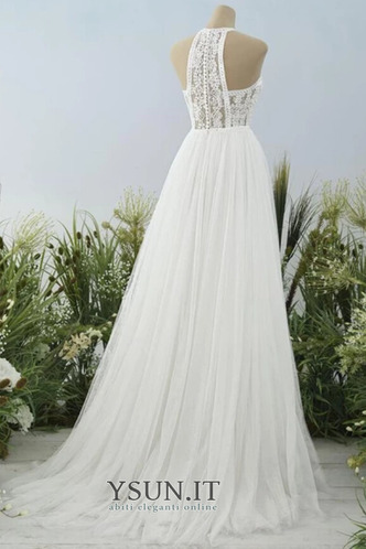 Abito da sposa A Terra Naturale Senza Maniche A-Line Eleganti Tulle - Pagina 2