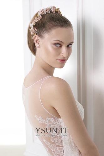 Abito da sposa all'aperto Applique Naturale Shiena Sheer V-Scollo - Pagina 3