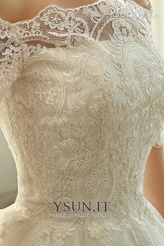 Abito da sposa Lungo Quanto Naturale Fuori dalla spalla Lace Coperta - Pagina 4