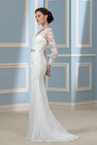 Abito da sposa Sirena V-Scollo Petite Autunno Quanto Gonna lunga - Pagina 2