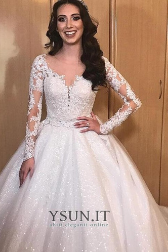 Abito da sposa Applique Stelle Quanto Cerniera A-Line Chiesa - Pagina 2