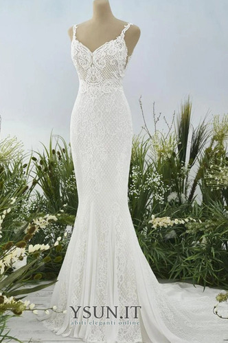 Abito da sposa Eleganti Applique Primavera Pizzo Lungo Naturale - Pagina 1