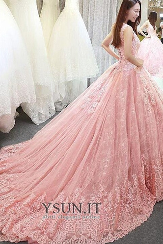 Abito da sposa Cattedrale di treno Tulle Naturale Tipo standard a linea - Pagina 3