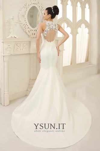Abito da sposa Sirena in pizzo Senza Maniche All Aperto Raso Primavera - Pagina 1