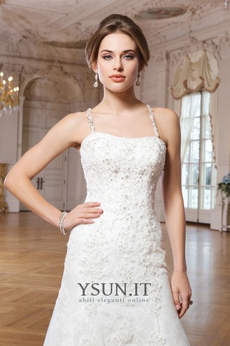 Abito da sposa Senza Maniche Spaghetti spalline Applique Pizzo francese - Pagina 3