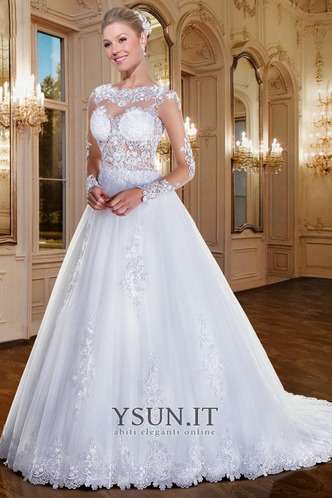 Abito da sposa Maniche Lunghe Applique Chiesa Quanto trendiness Cerniera - Pagina 1