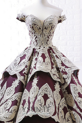 Abito da sposa Maniche Corte Raso A-Line Tipo standard Naturale Lace Coperta - Pagina 4