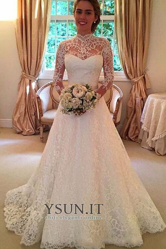 Abito da sposa Schiena Nuda Pizzo Tipo standard Pizzo Overlay Spiaggia - Pagina 1