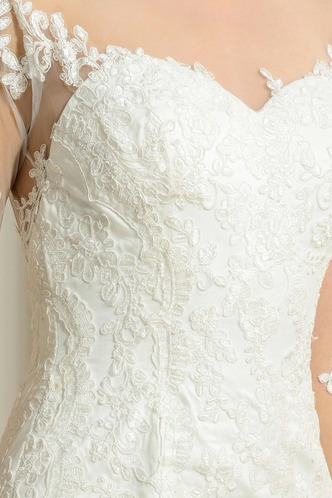 Abito da sposa Romantici Cappella treno Lace Coperta Spiaggia Bassa - Pagina 5