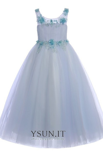 Abito cerimonia bambina Tulle Multi Strati Applique Primavera a linea Tondo - Pagina 6