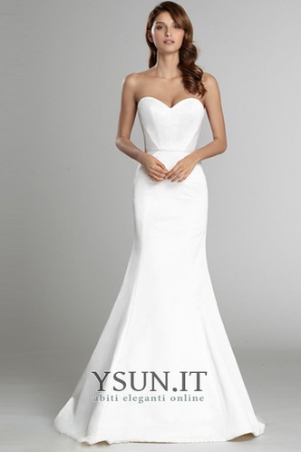 Abito da sposa Semplici Schiena Nuda Raso Naturale all'aperto Lungo - Pagina 3