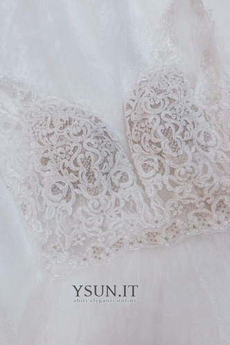 Abito da sposa Pizzo trendiness Tromba Cerniera Estate V-Scollo - Pagina 3