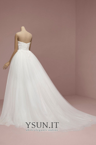 Abito da sposa Pizzo Caduta A-Line Cuore bordo rialzato Lungo - Pagina 2