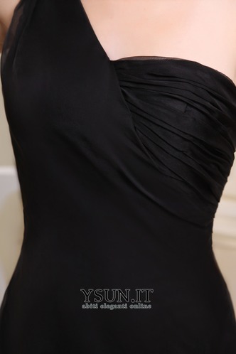 Vestito nero lungo Scollo Asimmetrico Semplici Naturale Schiena Nuda - Pagina 5