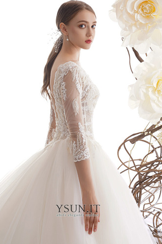 Abito da sposa Naturale Pizzo Overlay Pizzo francese Quanto a linea - Pagina 3