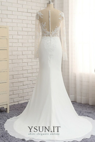 Abito da sposa Pizzo moda Tondo tipo Magro Treno di spazzata Lace Coperta - Pagina 2