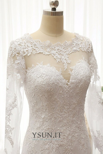 Abito da sposa Pizzo Pizzo Overlay Quanto Breve treno sirena completo - Pagina 5