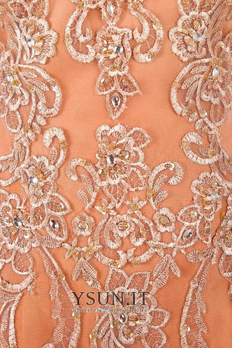 Abito mamma sposa Pizzo francese Pizzo Overlay Lungo Largo Bretelle Eleganti - Pagina 6