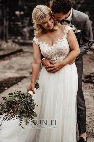 Abito da sposa Pizzo Fuori dalla spalla Cerniera all'aperto Super - Pagina 1