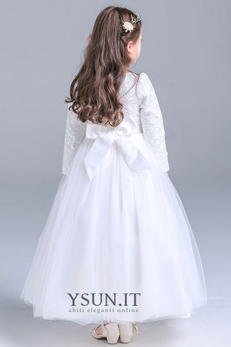 Abito cerimonia bambina Oscillare Primavera Lace Coperta A-Line Naturale Pizzo - Pagina 5