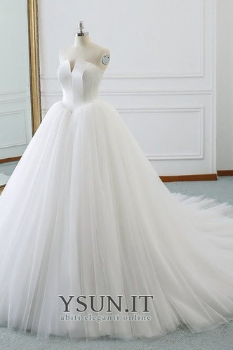 Abito da sposa Tulle Caduta Lungo Multi Strati Festoni A-Line - Pagina 3