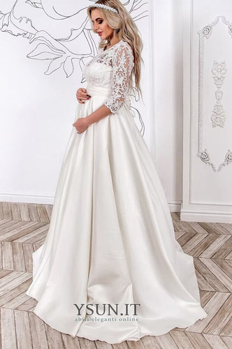 Abito da sposa Inverno Premaman Applique decorato Treno di spazzata - Pagina 4